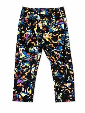 Tek Gear Colorful Abstract Print Workout Capri Leggings Size Large